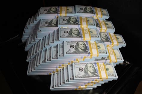 Full Print Realistic Prop Money New 10,000 Dollar Bills Cash Fake Movie Replica - Novelty