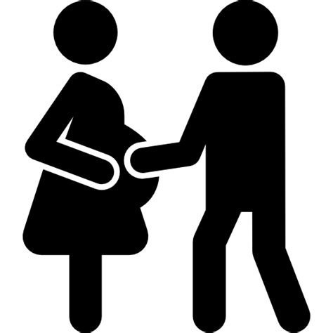 Pregnant Couple Free People Icons