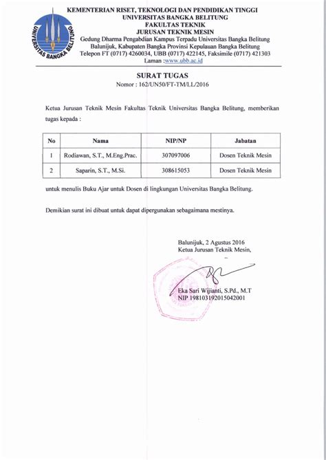 saparin: Surat tugas Penulisan Buku Ajar Tahun 2016
