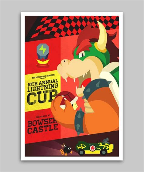 Bowser Castle Poster Select A Size By Ronguyatt On Etsy Bowser Geek