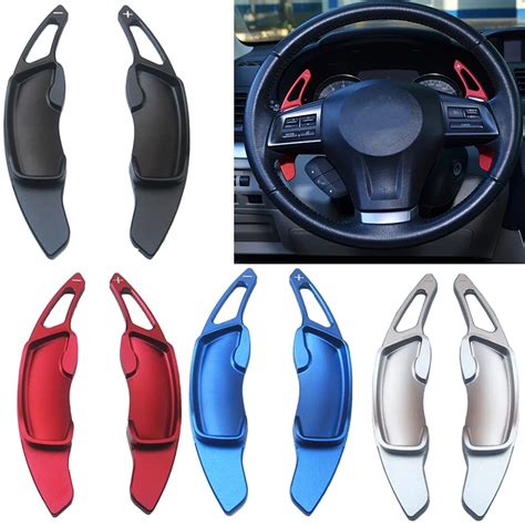2pcs Aluminum Steering Wheel Shift Paddle Shifter Extension For Subaru