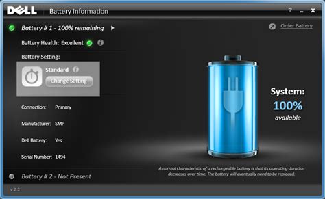 It helps you to extend your battery life using. Dell Battery Check Program: full version free software ...