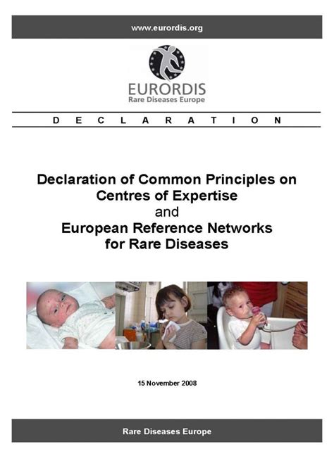 Centres Of Expertise And European Reference Networks For Rare Diseases