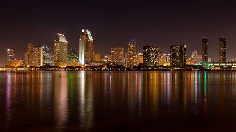 Wallpaper City Cityscape Night Reflection Skyline Skyscraper