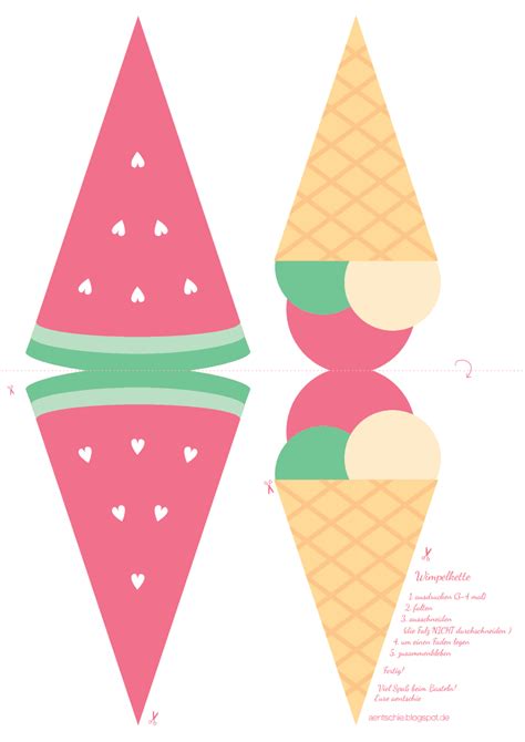 Vorlage wimpelkette pdf, 2,1 mb. Sommer-Wimpelkette | Basteln mit kindern sommer, Basteln ...