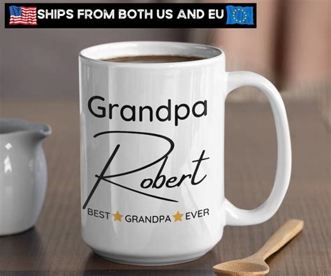 Best Grandpa Ever Mug Coffee T Mug For Grandpa Grandpa Etsy