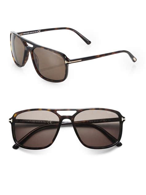 Tom Ford Terry 58mm Acetate Navigator Sunglasses In Brown For Men Lyst