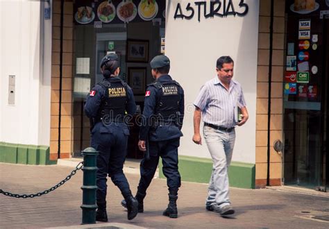 Police On The Street In Trujillo Peru Editorial Stock Photo Image Of