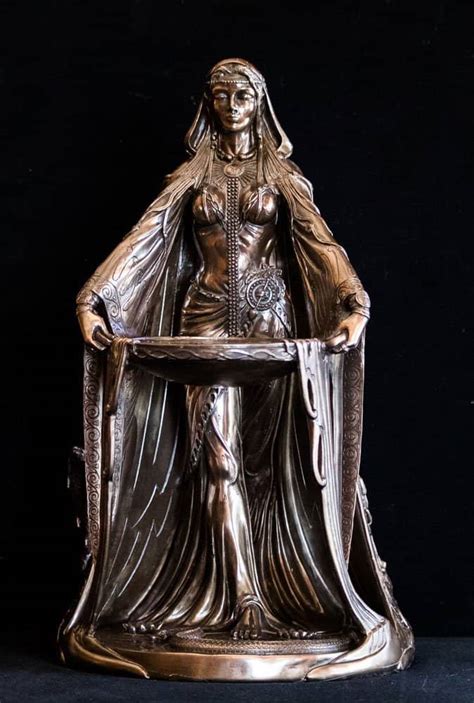Danu Celtic Water Goddess Large 16 Cold Cast Bronze Statue ⋆ Celtic