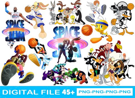 Bundle Space Jam 2 Png Tune Squad Png Looney Tunes Space Jam Etsy