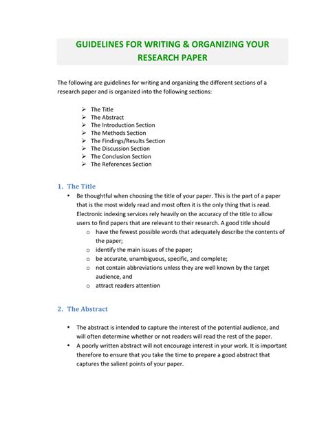 Guidelines For Writing A Research Paper 2016