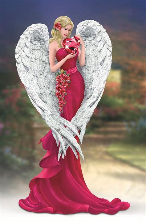 Thomas Kinkade Heart Of Love Angel Figurine By The Bradford Exchange