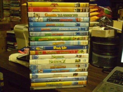 19 Dreamworks Childrens Dvd Lot 3 Shrek 2 Kung Fu Panda Shark