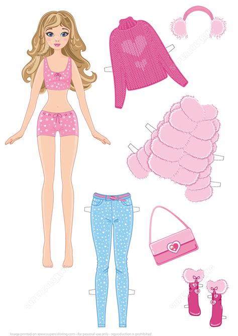 Printable Barbie Paper Doll Template Images And Photos Finder