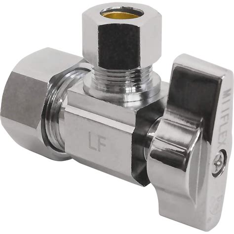 Heavy Duty Chrome Plated Brass 14 Turn Angle Valve 12 Nom In X 38
