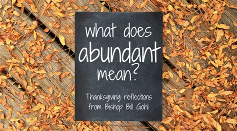 What Does Abundant Mean Delaware Maryland Synod