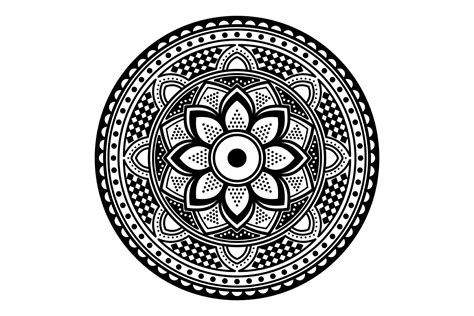 A designer must have a wide array of design resources for them to create impressive works. Mandala pattern black and white | Creative Market