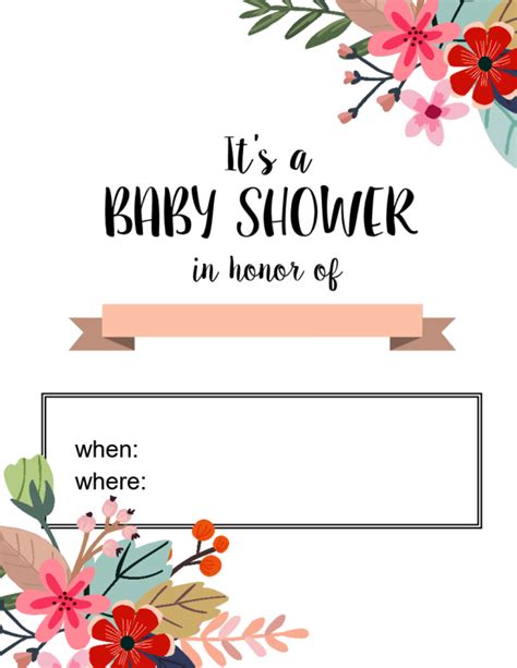 If the site is providing something. Baby Shower Card Printable | Template Business