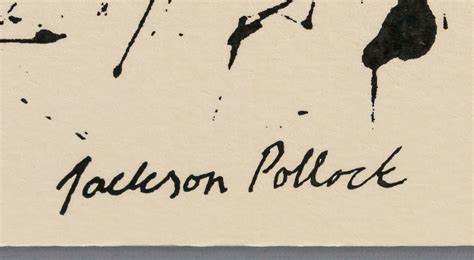 Jackson Pollock American Signed Silkscreen 48 60