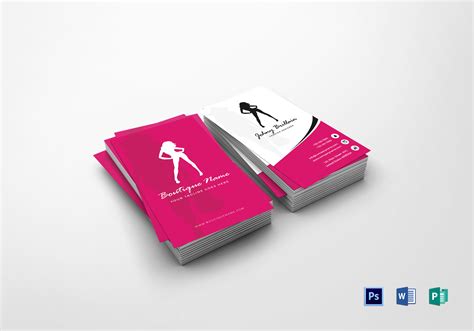 Fashion Designer Business Card Design Template In Psd Word Publisher