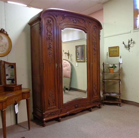 Dimensions of antique bedroom furniture: 19th Century French Antique Louis XVI Style Mahogany Armoire c.1890 | Vintage style furniture ...