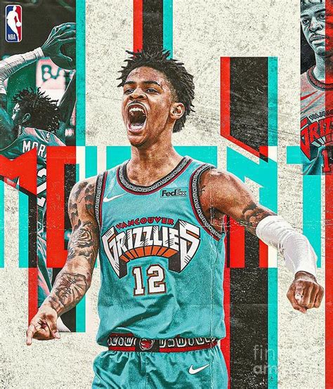 Ja Morant Art Poster In 2021 Nba Basketball Art Nba Art Nba Wallpapers