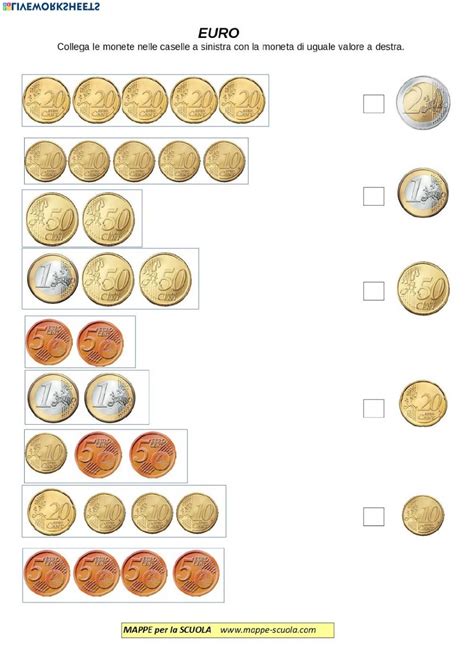 Moneta Euro Interactive Worksheet Money Worksheets Money Math