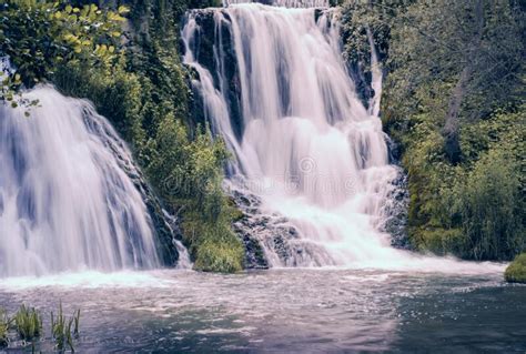 Beautiful Scenery Of The Majestic Waterfalls Stock Photo Image Of