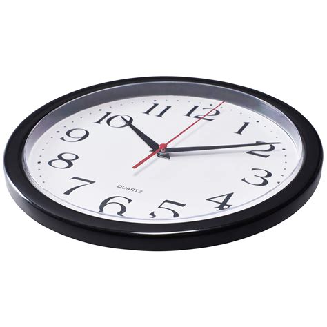Buy Bernhard Products Black Wall Clock Silent Non Ticking 10 Inch