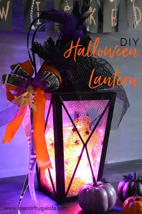 Make This Easy Diy Halloween Lantern With A Recycled Garden Lantern And