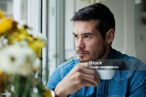 Handsome Man Drinking Coffee Indoor Stock Photo Download Image Now