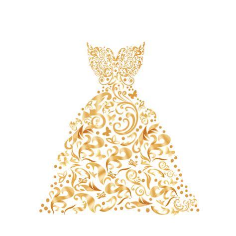 Vestido De Novia De Oro Abstracto Png Resumen Vestido De Novia