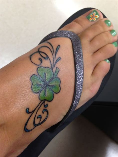 Shamrock is the part of irish culture and got most popular reputation in ireland around fifth century. Clover foot tattoo #Uncategorized | Irish tattoos, Foot ...