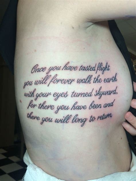 Writing On Ribs Tattoo Quotes Writing Walk The Earth