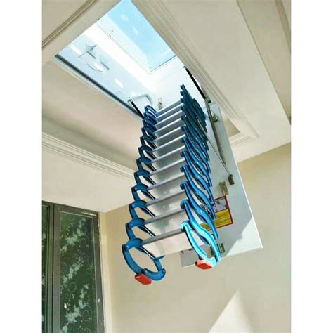 Intsupermai Folding Loft Ladder Stairs Wall Mounted Loft Wall Ladder
