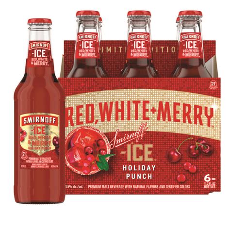 Smirnoff Ice Red White Merry Holiday Punch Finley Beer