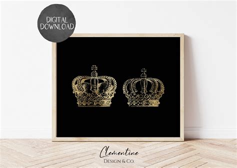 Digital Download Gold Crowns Mr And Mrs His And Hers Etsy