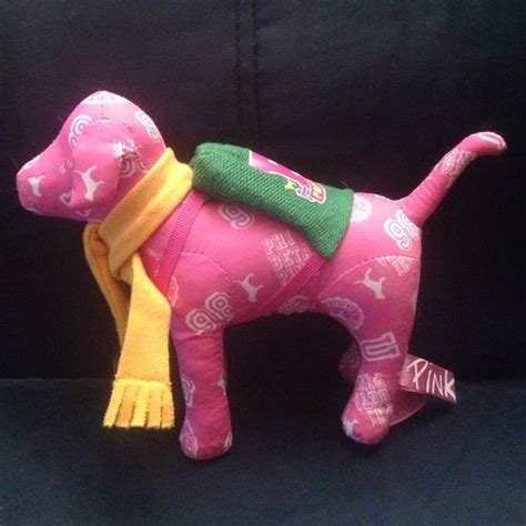 💖new Pop Pink Dog With Backpack And Scarf🐶 Victoria Secret Pink Dog