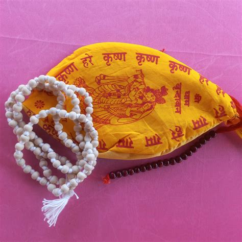 Hare Krishna Maha Mantra Bead Bag Japa Bag Bel Beads Japa Mala Counter Beads Sakshi Mala