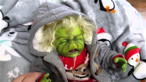 Baby Face Of The Grinch In Santa Dress Hd The Grinch Wallpapers Hd