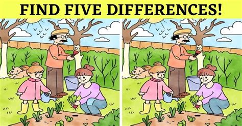 How Quickly Can You Spot All Five Differences In This Picture Small Joys