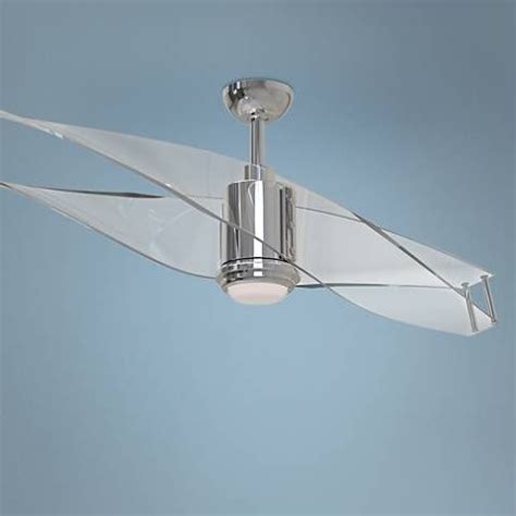 Visit our acrylic ceiling fan website; 56" Craftmade Illusion Polished Nickel LED Ceiling Fan ...