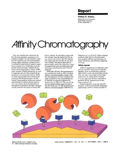 Affinity Chromatograph Analytical Chemistry