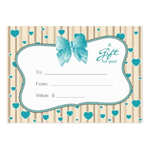 Spa gift cards and email egift cards. Salon Gift Card Spa Valentine's Day Blue Hearts Large ...