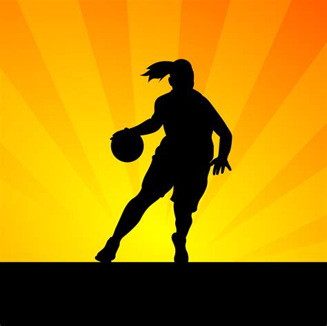 Girls Basketball Silhouette Clipart