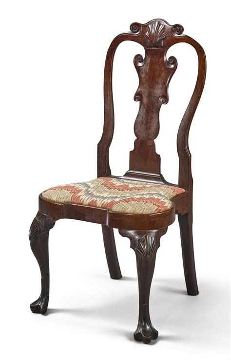 Very Rare Queen Anne Carved Mahogany Side Chair Philadelphia Circa