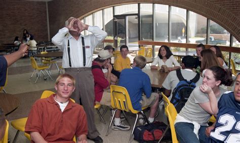 Jesse Ellis Singing Lunchroom Monitor At Huron High School May 1999
