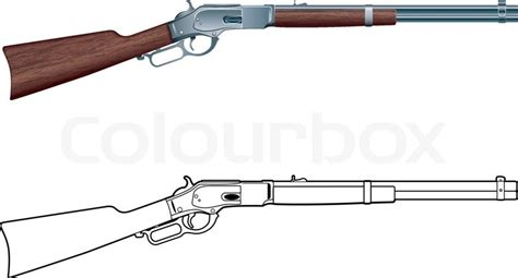 Winchester Rifle Stock Vector Colourbox