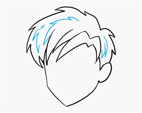 How To Draw Manga Hair Simple Male Anime Hair Drawing Free