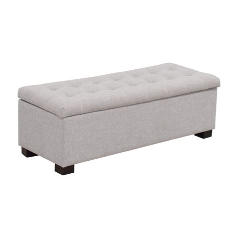 This wonderful bench has been hand crafted from barn board and finished in a weathered driftwood gray. 81% OFF - Wayfair Wayfair Grey Tufted Upholstered Storage ...